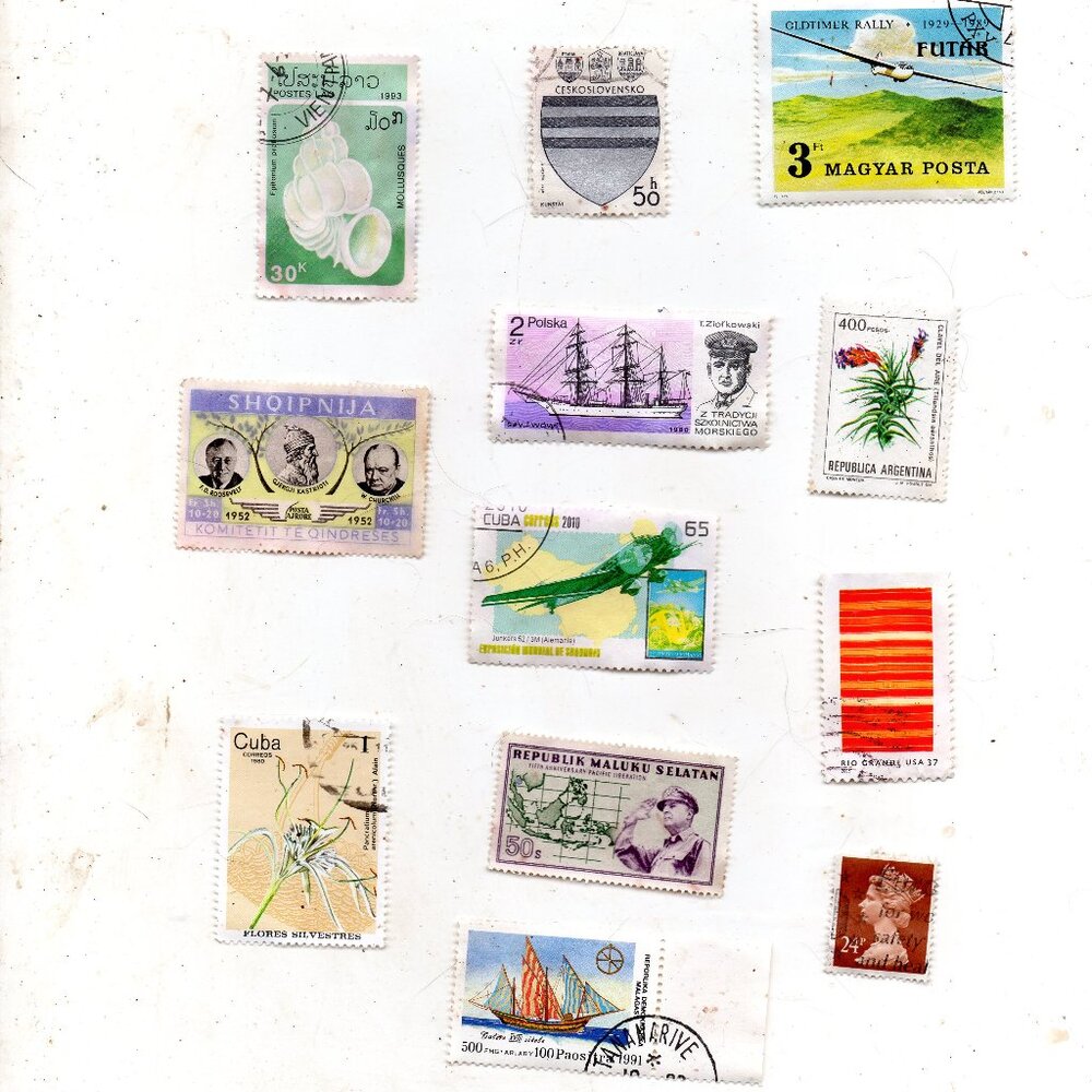Mini-Collection of International Postage Stamps From Around The World